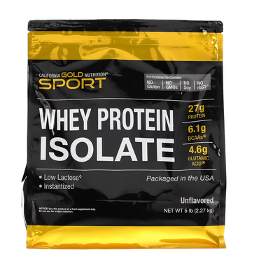 California Gold Nutrition Whey Protein Isolate 2270g Unflavored 01167 фото