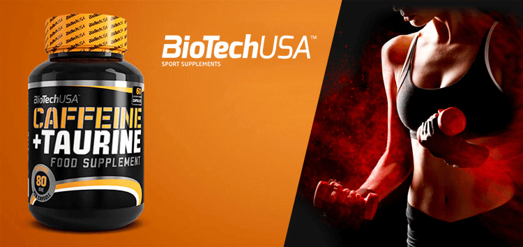 BioTech USA Caffeine + Taurine 60 капсул 30935 фото