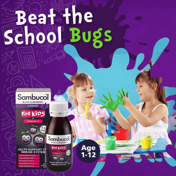 Sambucol Black Elderberry Liquid For Kids + Vitamin C 120 мл 43135 фото