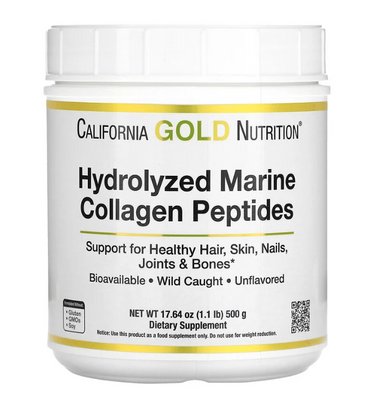 California Gold Nutrition Hydrolyzed Marine Collagen Peptides 500g 35065 фото