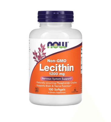 NOW Foods Non-Gmo Lecithin 1200 mg 100 капсул 43207 фото
