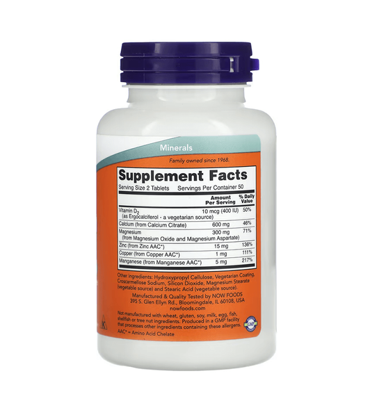 NOW Foods Calcium Citrate 100 таблеток 93204 фото