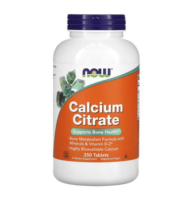 NOW Foods Calcium Citrate 250 таблеток 62034 фото