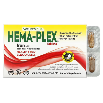 NaturesPlus Hema-Plex Iron 30 таблеток 03770 фото