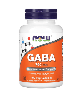 NOW Foods GABA 750 mg 100 капсул 30297 фото