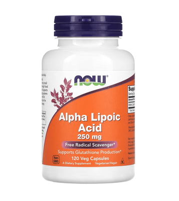 NOW Foods Alpha Lipoic Acid 250 mg 120 капсул 25082 фото