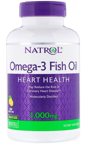 Natrol Omega-3 Fish Oil 1000 mg 150 капсул 85020 фото