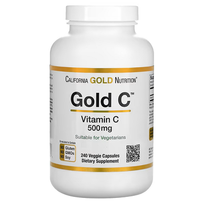 California Gold Nutrition Vitamin C 500 mg 240 капсул 47839 фото