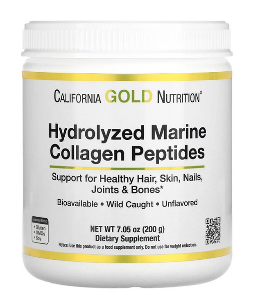 California Gold Nutrition Hydrolyzed Marine Collagen Peptides 200g 35063 фото