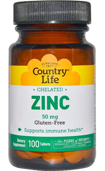 Country Life Zinc 50 мг 100 таблеток 23024 фото