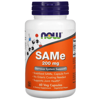 NOW Foods SAMe 200 mg 60 капсул 34026 фото