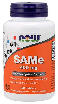 NOW Foods SAMe 400 mg 60 таблеток 30780 фото