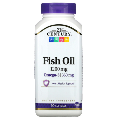 21st Century Fish Oil 1200 мг 90 капсул 32875 фото