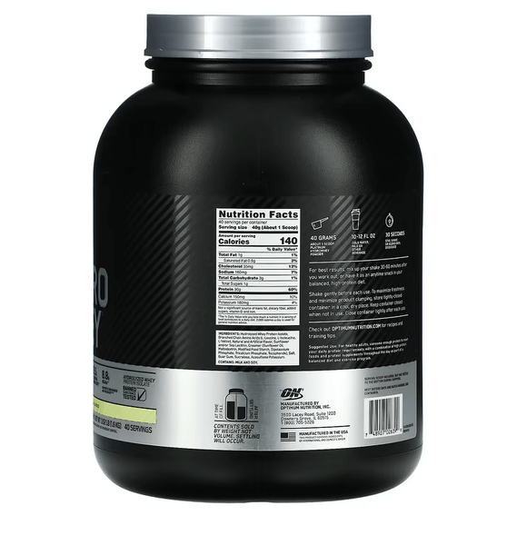 Optimum Nutrition Platinum Hydrowhey 1600g Velocity Vanilla 35087 фото