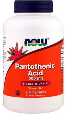 Now Foods Pantothenic Acid 500 мг 250 капсул 18240 фото