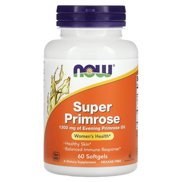 NOW Foods Super Primrose Evening Primrose Oil&nbsp;1300 mg 60 капсул 17550 фото