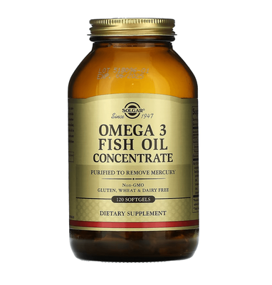 Solgar Omega 3 Fish Oil Concentrate 120 капсул 53860 фото