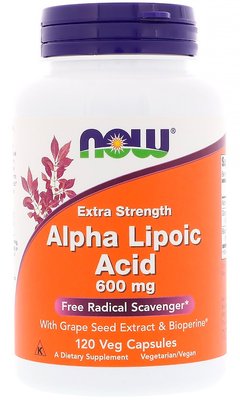 NOW Foods Alpha Lipoic Acid 600 мг 120 капсул 13090 фото