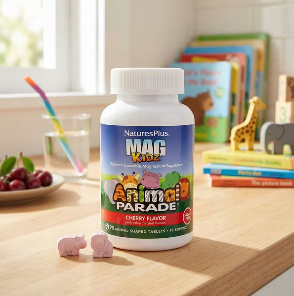 NaturesPlus MagKidz Chewable Magnesium Cherry 90 таблеток 29942 фото