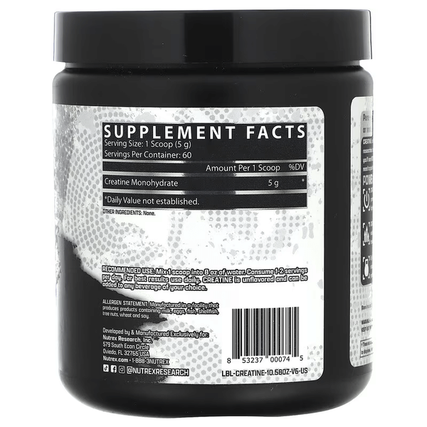 Nutrex Research Creatine Monohydrate 300g 00074 фото