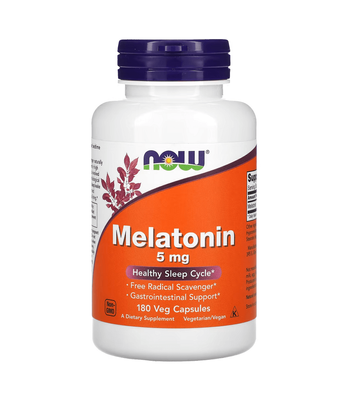 NOW Foods Melatonin 5 мг 180 капсул 23505 фото