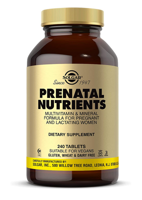Solgar Prenatal Nutrients 240 таблеток 27094 фото
