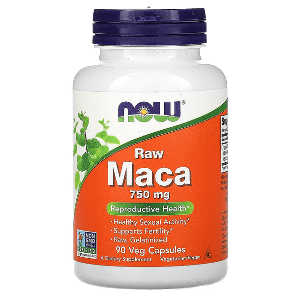 NOW Foods Raw Maca 750 mg 90 капсул 04777 фото