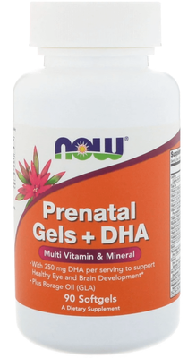 NOW Foods Prenatal Gels + DHA 90 капсул 30475 фото