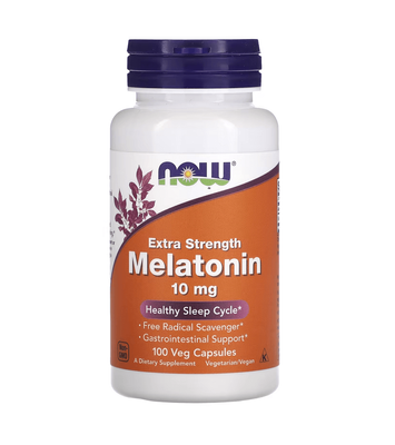 NOW Foods Extra Strength Melatonin 10 мг 100 капсул 32035 фото