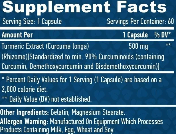 Haya Labs Curcumin 500 mg 60 капсул 07417 фото