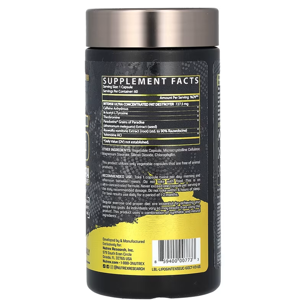 Nutrex Lipo-6 Intense Ultra Concentrate 60 капсул 00773 фото