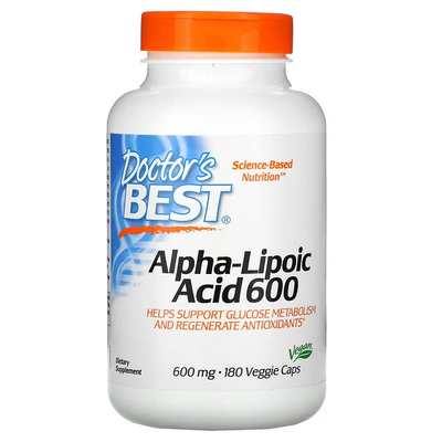 Doctor's Best Alpha Lipoic Acid 600 mg 180 капсул 12033 фото