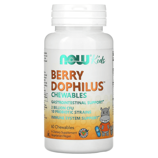 NOW Foods Berry Dophilus Kids 60 Chewables 02936 фото