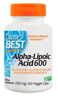 Doctor's Best Alpha Lipoic Acid 600 mg 60 капсул 34054 фото