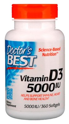 Doctor's Best Vitamin D3 5000 IU 360 капсул 11023 фото