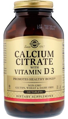 Solgar Calcium Citrate with Vitamin D3 240 таблеток 27030 фото