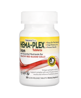 NaturesPlus Hema-Plex Iron with Essential Nutrients 30 таблеток 42074 фото