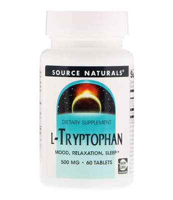 Source Naturals L-Tryptophan 500 мг 60 таблеток 90380 фото