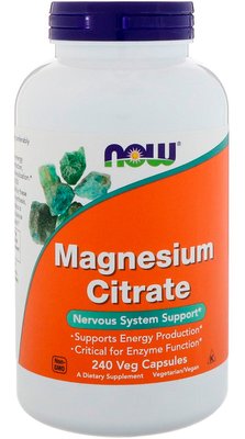 Now Foods Magnesium Citrate 240 капсул 64982 фото