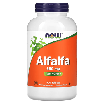NOW Foods Alfalfa 650 mg 500 таблеток 02622 фото