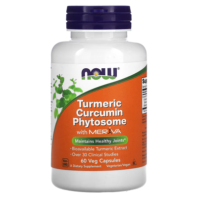 NOW Foods Turmeric Curcumin Phytosome With Meriva 60 капсул 48380 фото