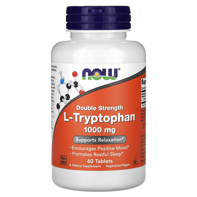 NOW Foods L-Tryptophan 1000 mg 60 таблеток 34008 фото