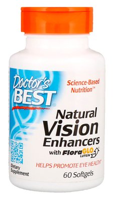 Doctor's Best Natural Vision Enhancers with FloraGlo Lutein 60 капсул 13024 фото