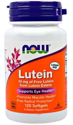 NOW Foods Lutein 10 mg 120 капсул 13028 фото