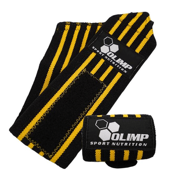 Кистевые бинты Olimp Profi Wrist Wrap Black-Yellow 90793 фото