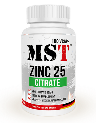 MST Zinc Citrate 25 мг 100 капсул 60380 фото