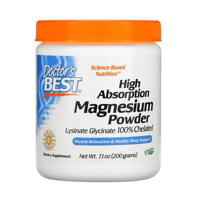 Doctor's Best High Absorption Magnesium Powder 100% Chelated 200g 63236 фото