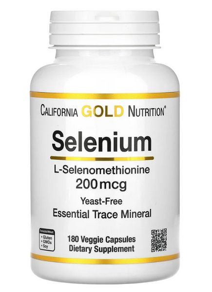 California Gold Nutrition Selenium 200 mcg 180 капсул 32480 фото