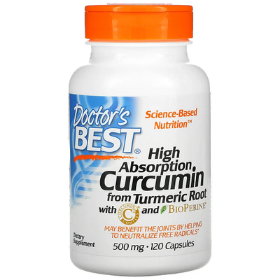 Doctor's Best High Absorption Curcumin 500 мг 120 капсул 13030 фото