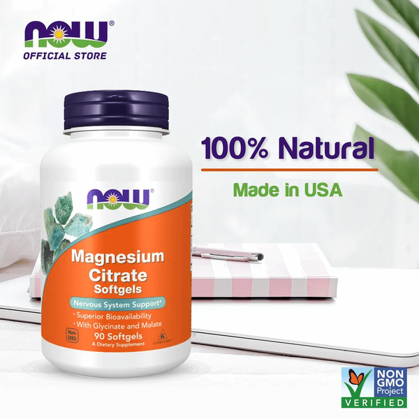 NOW Foods Magnesium Citrate 180 капсул 01298 фото